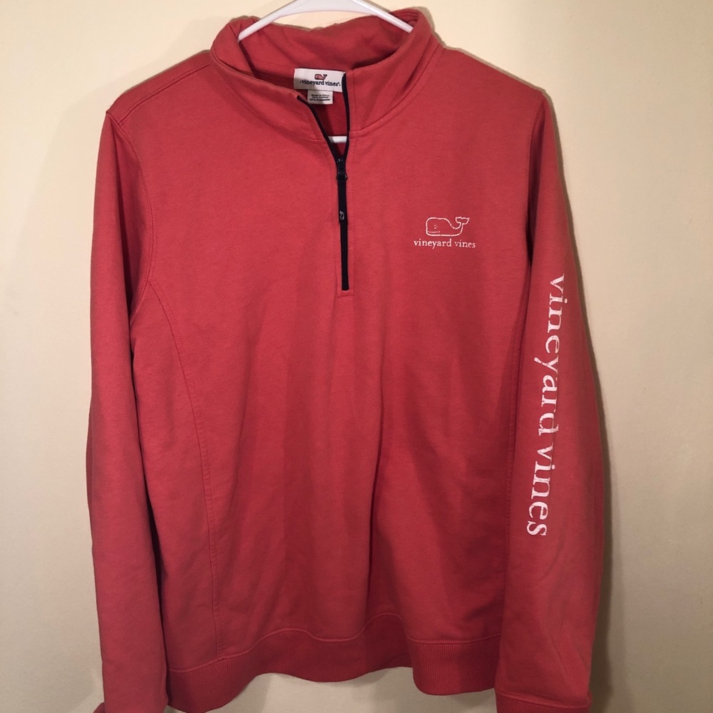 Coral Vineyard Vines Quarter Zip Perfect Condition